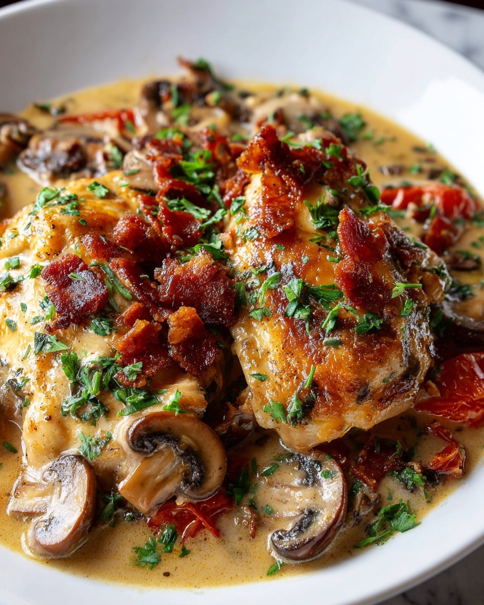Easy Tuscan Slow Cooker Chicken Thighs Recipe - Recipe Image