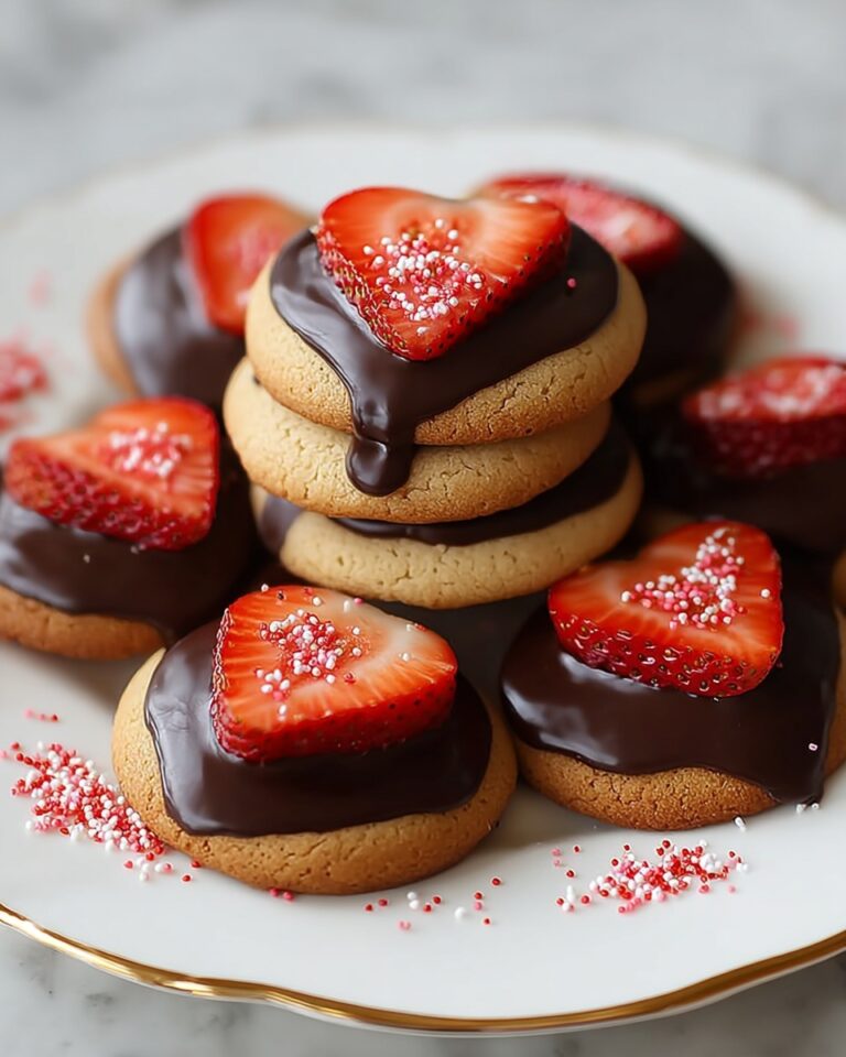 Chocolate Dipped Strawberry Cookies Recipe