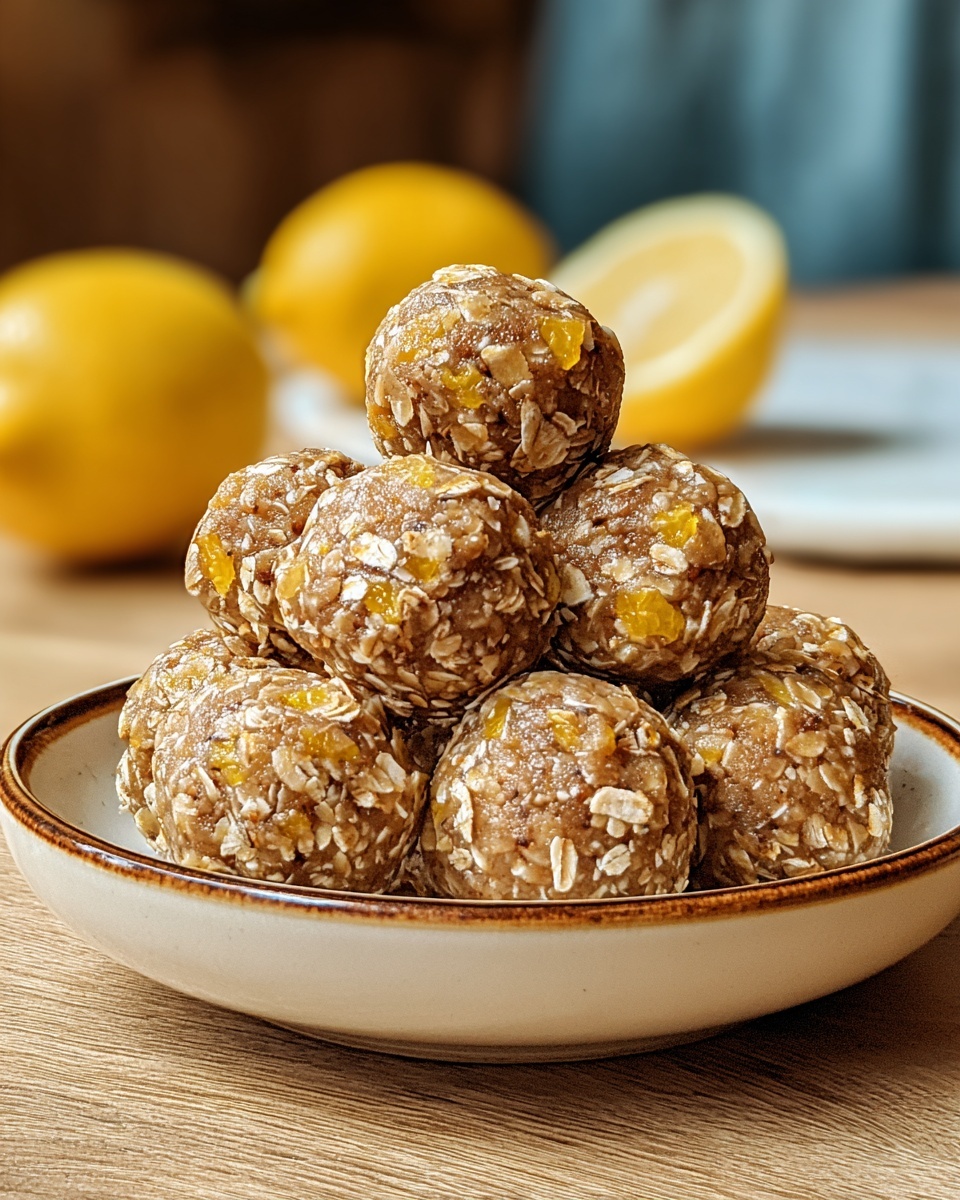 Zesty Lemon Oatmeal Bites (No-Bake & Irresistible) Recipe - Recipe Image
