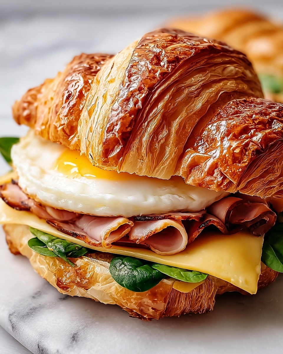Maple Mustard Croissant Breakfast Sandwich Recipe - Recipe Image