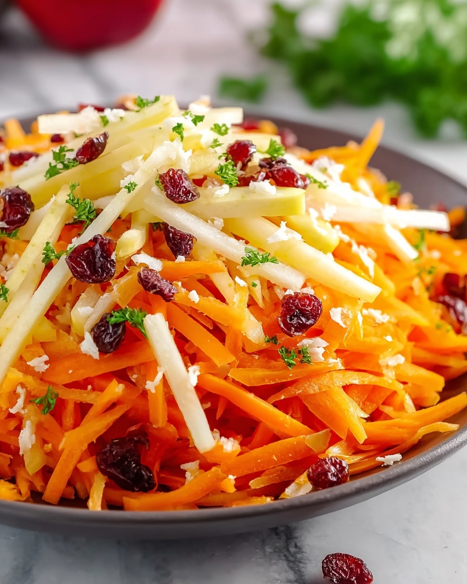 Crunchy Apple & Carrot Salad with Creamy Citrus Dressing Recipe - Recipe Image