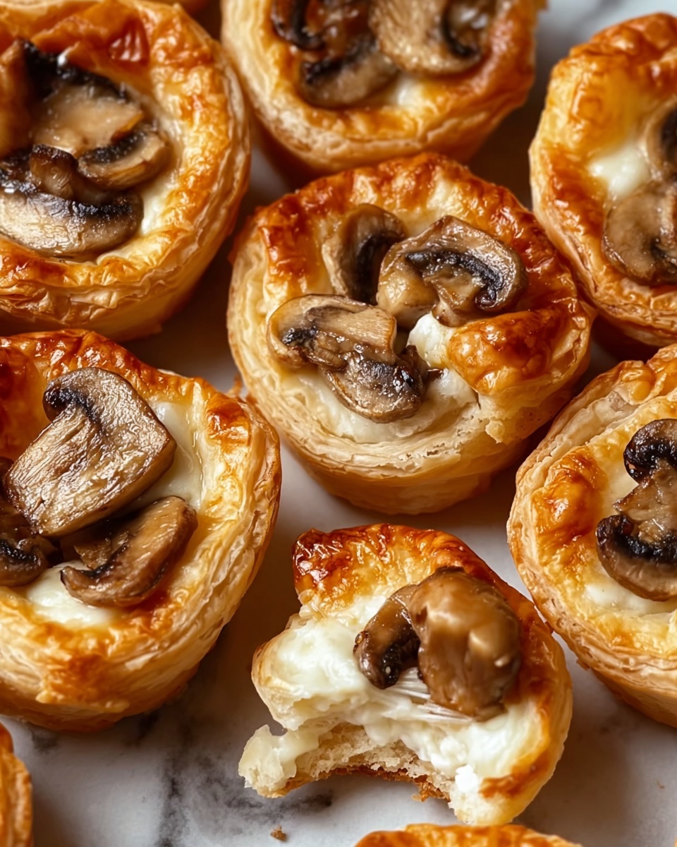 Mushroom Cheese Puff Bites Recipe - Recipe Image