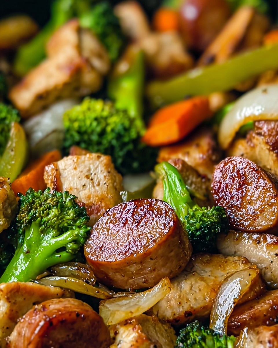 Roasted Chicken Sausage & Veggie Skillet Recipe - Recipe Image