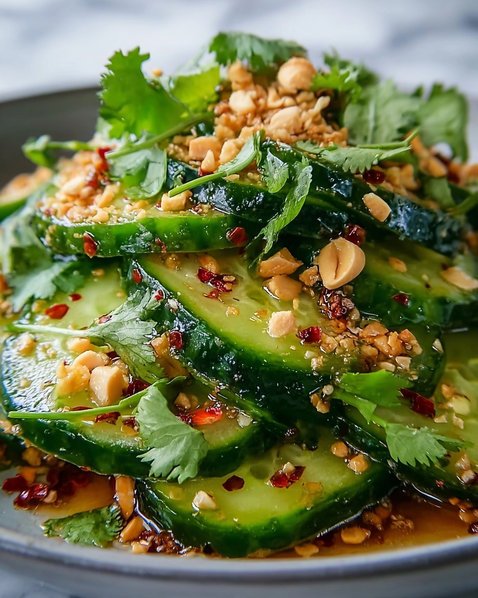 Peanut & Chili Oil Cucumber Salad Recipe - Recipe Image