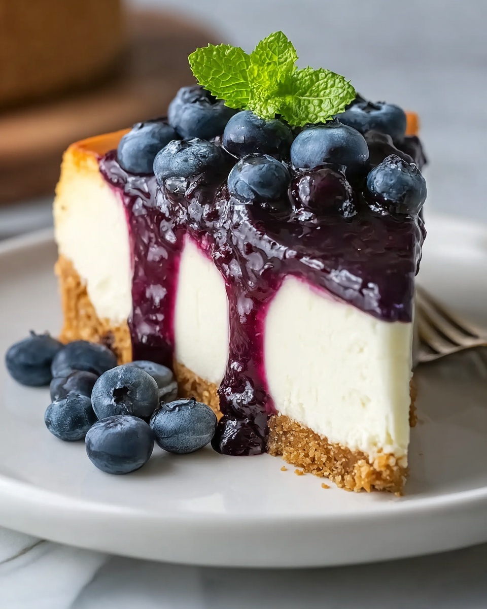 No-Bake Blueberry Cheesecake Recipe - Recipe Image