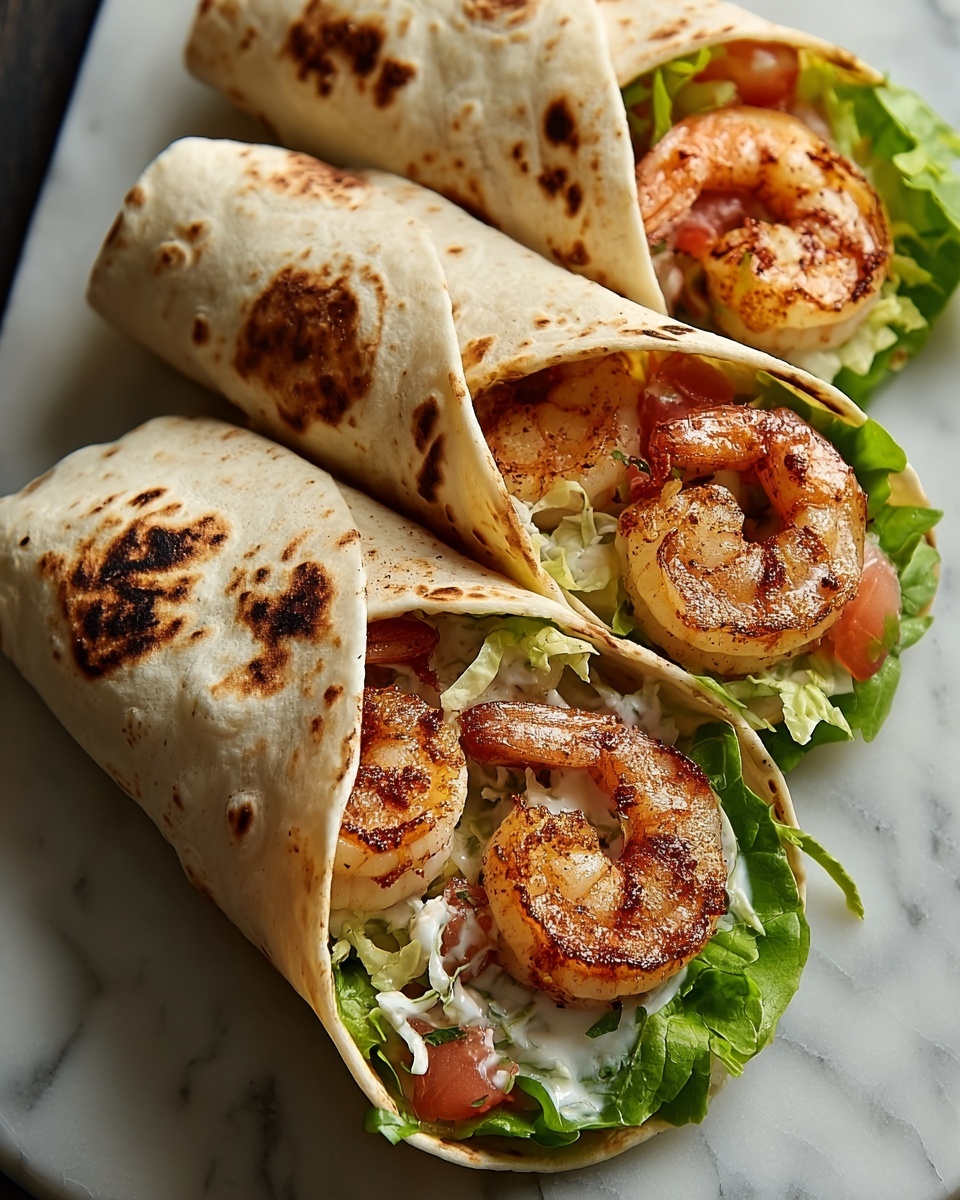 Grilled Shrimp Caesar Wraps Recipe - Recipe Image