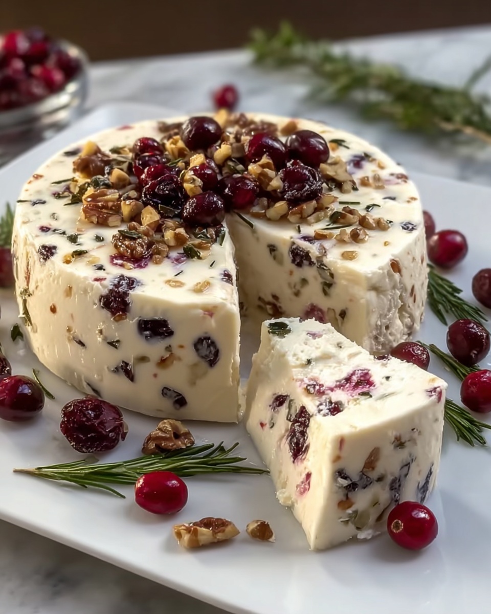 Homemade Vegan Cheese with Cranberries Recipe - Recipe Image