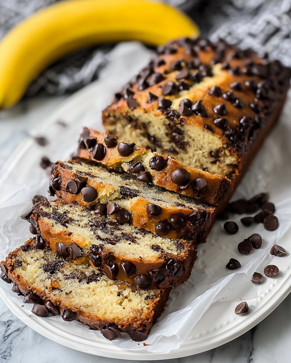 Super Moist Chocolate Chip Banana Bread Recipe - Recipe Image