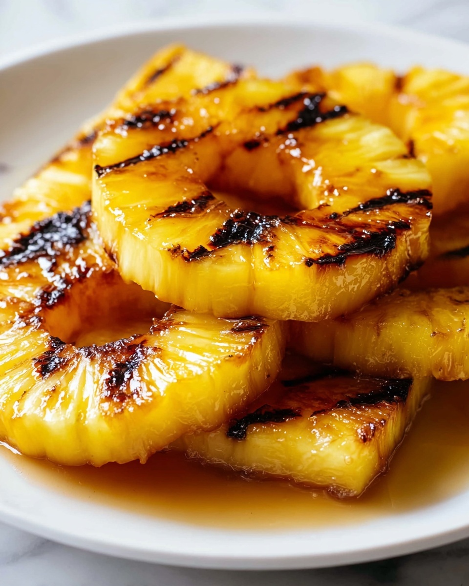 Caramelized Brown Sugar Cinnamon Grilled Pineapple Recipe - Recipe Image