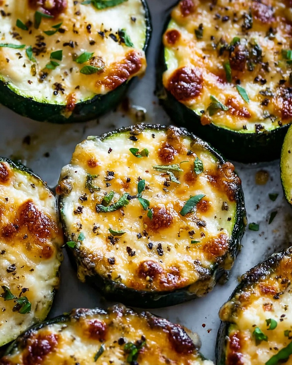 Cheesy Garlic Zucchini Steaks Recipe - Recipe Image