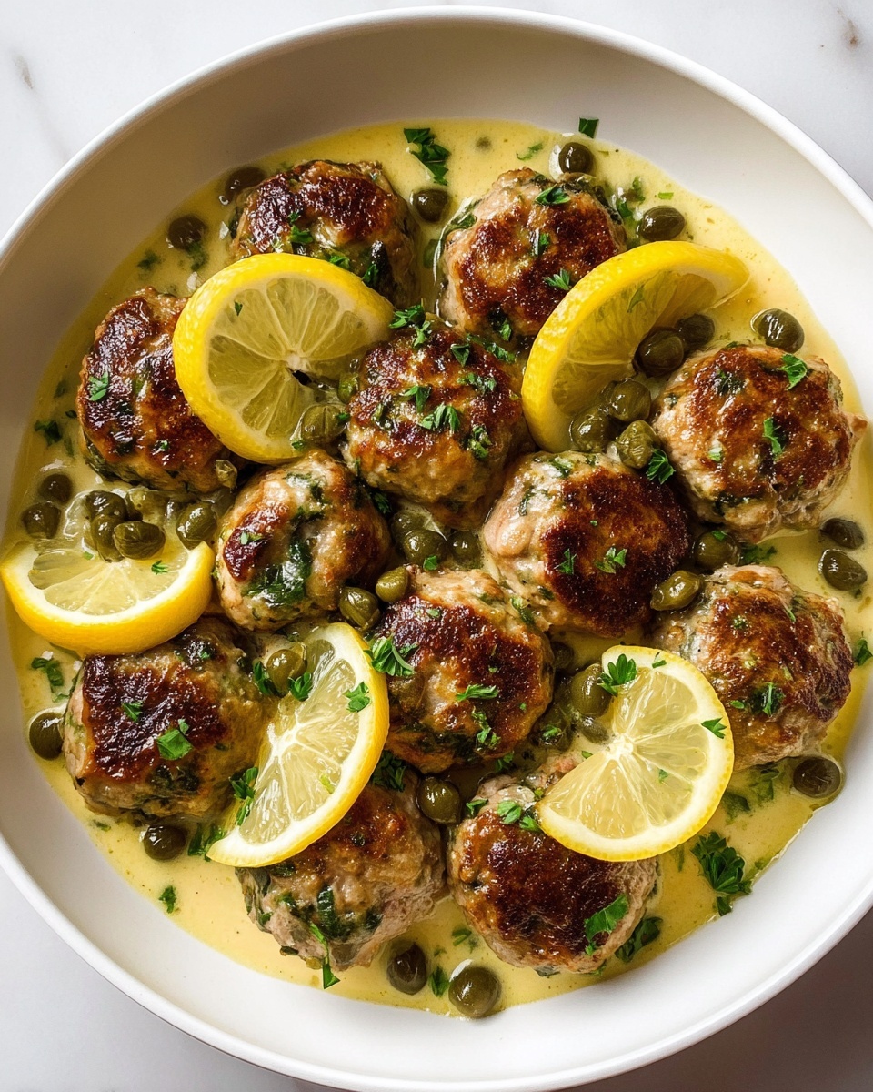 Chicken Piccata Meatballs Recipe - Recipe Image