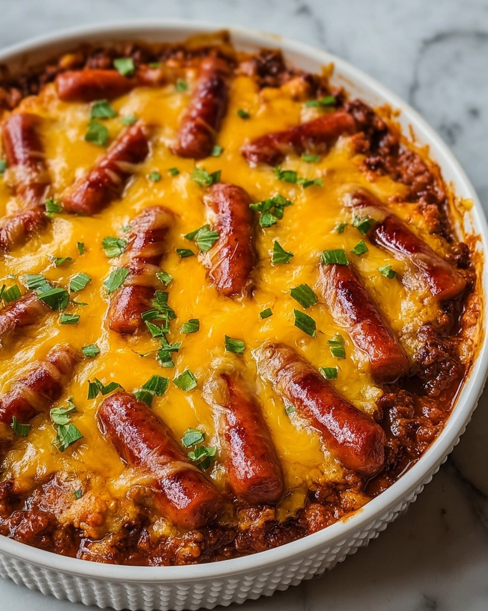 Chili Cheese Dog Casserole Recipe - Recipe Image