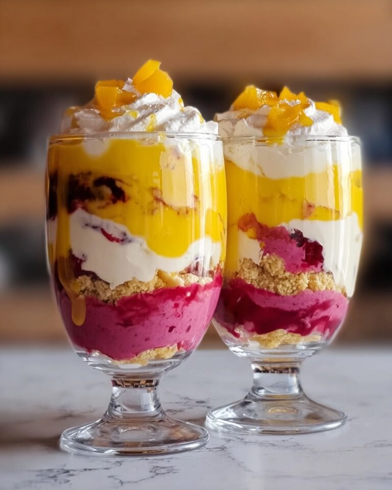 Layered Raspberry and Mango Sundae Recipe