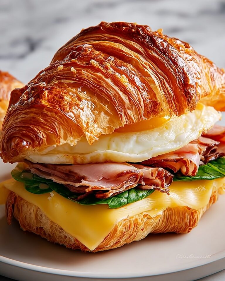 Maple Mustard Croissant Breakfast Sandwich Recipe