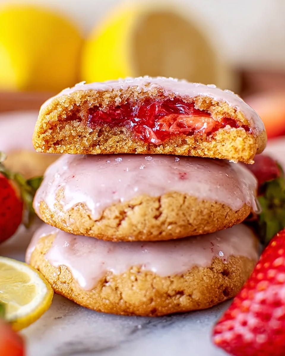 Strawberry Lemonade Cake Mix Cookies Recipe - Recipe Image