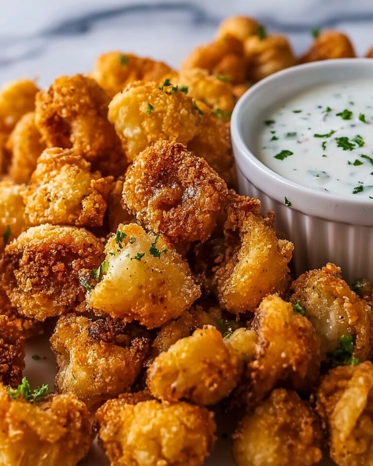 Crispy Fried Mushrooms with Cool Ranch Dip Recipe