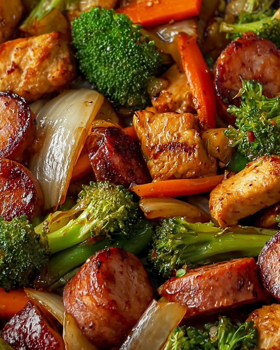 Roasted Chicken Sausage & Veggie Skillet Recipe - Recipe Image
