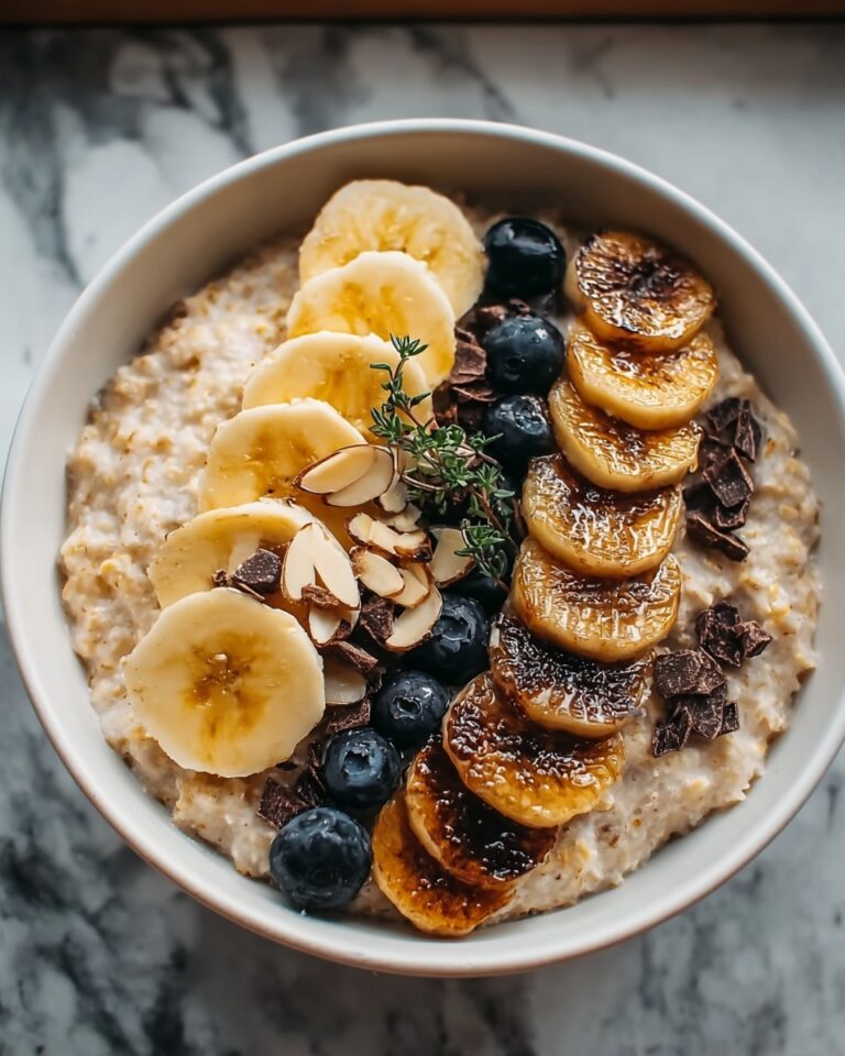 Caramelized Banana Split Overnight Oats Recipe