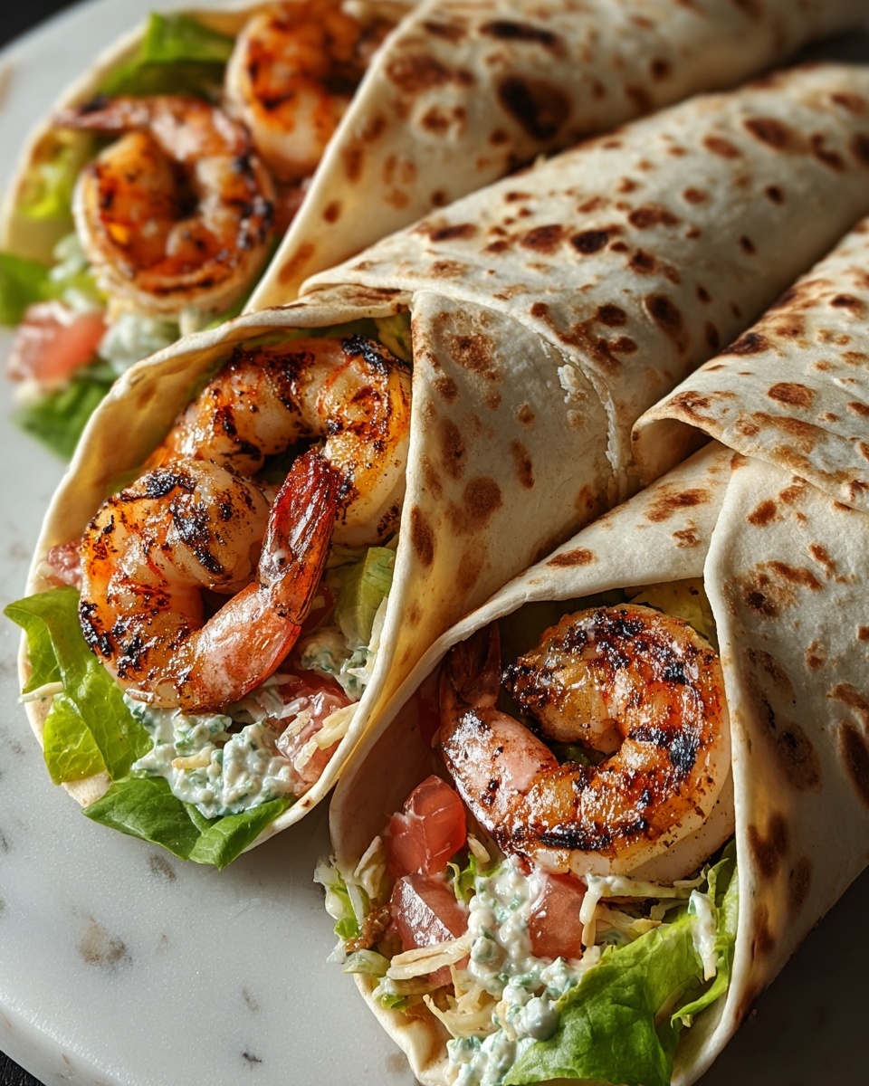 Grilled Shrimp Caesar Wraps Recipe - Recipe Image