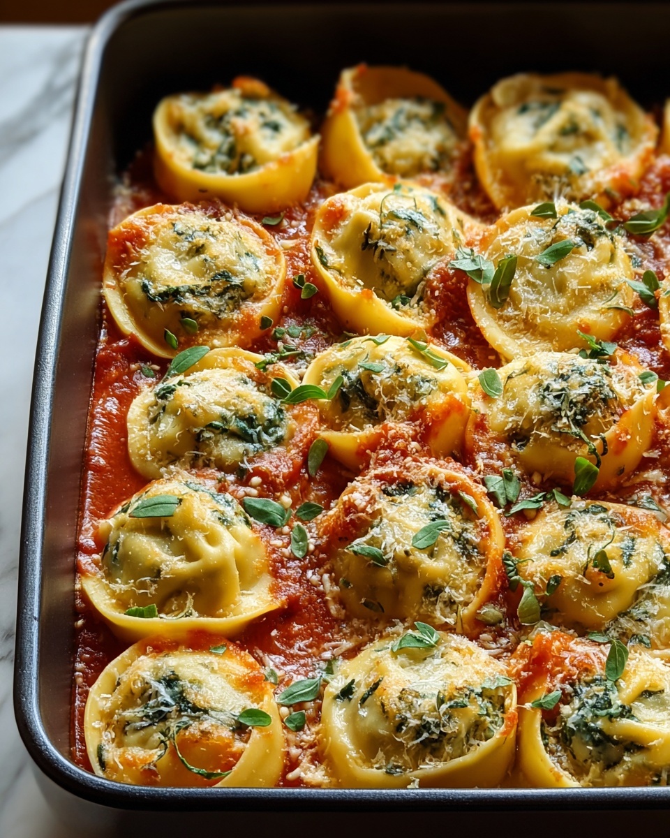 Easy Tomato Spinach Ravioli Bake Recipe - Recipe Image