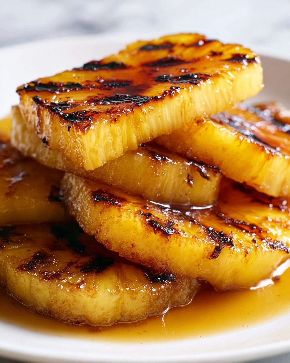 Caramelized Brown Sugar Cinnamon Grilled Pineapple Recipe - Recipe Image