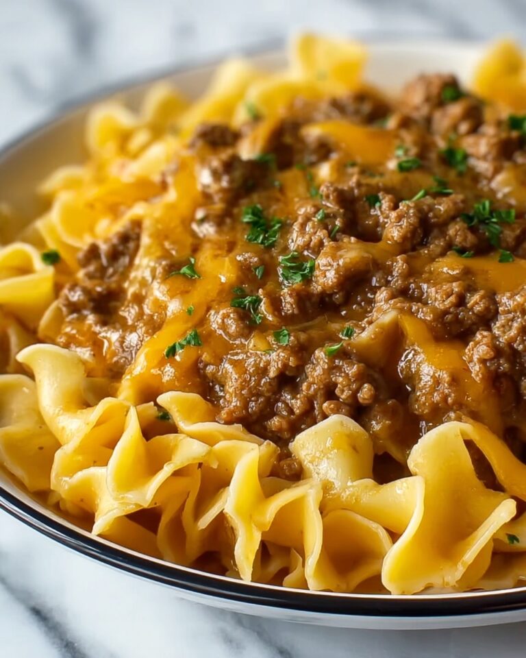 Easy Crockpot Cheesy Beef and Noodles Recipe