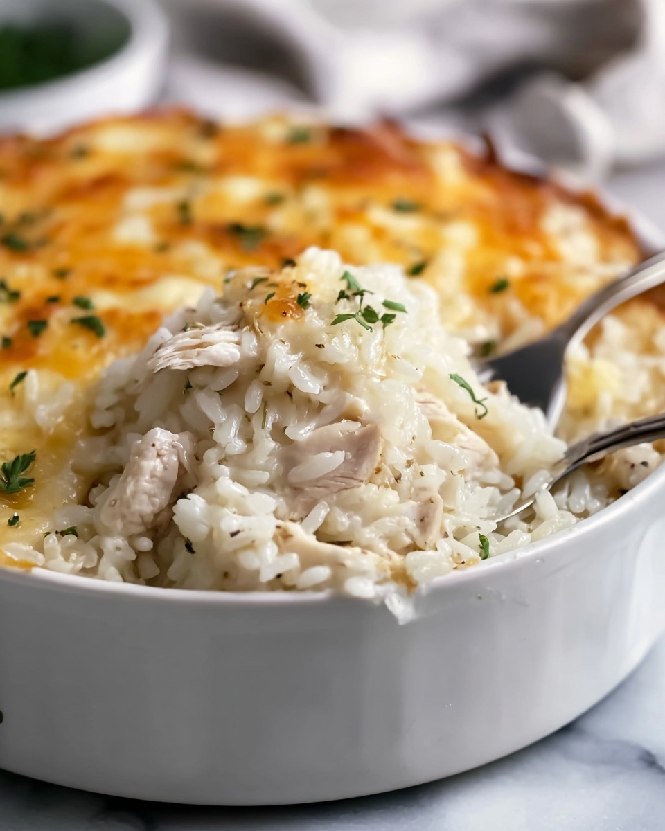 Creamy Chicken and Rice Casserole Recipe - Recipe Image