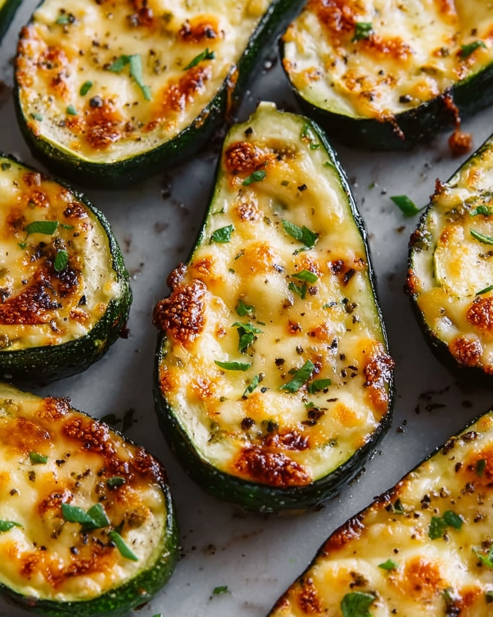 Cheesy Garlic Zucchini Steaks Recipe - Recipe Image