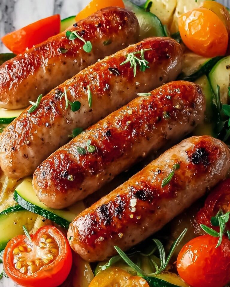 Chicken Sausages with Zucchini, Tomatoes & Pasta Recipe