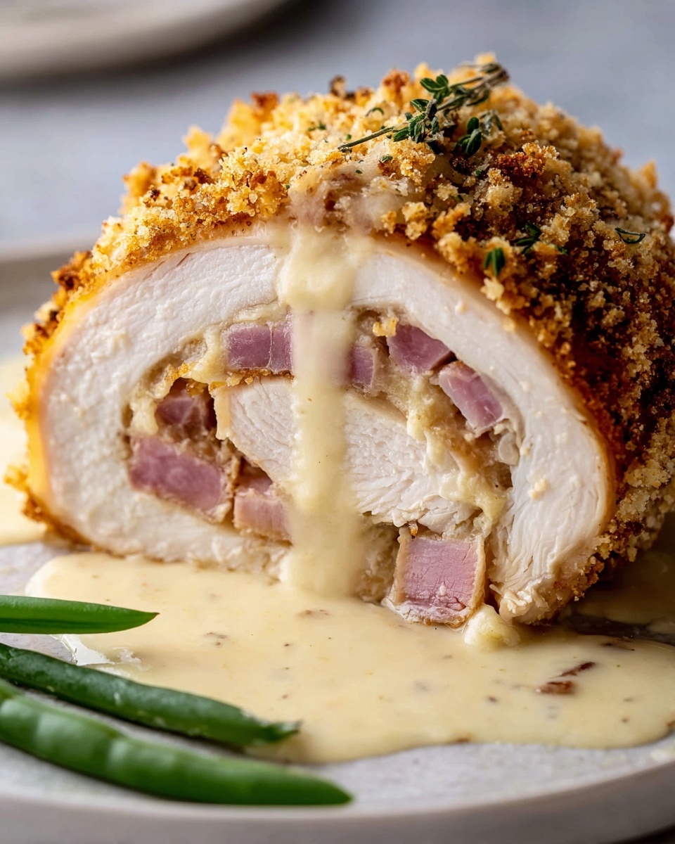 Chicken Cordon Bleu with Creamy Dijon Sauce Recipe - Recipe Image