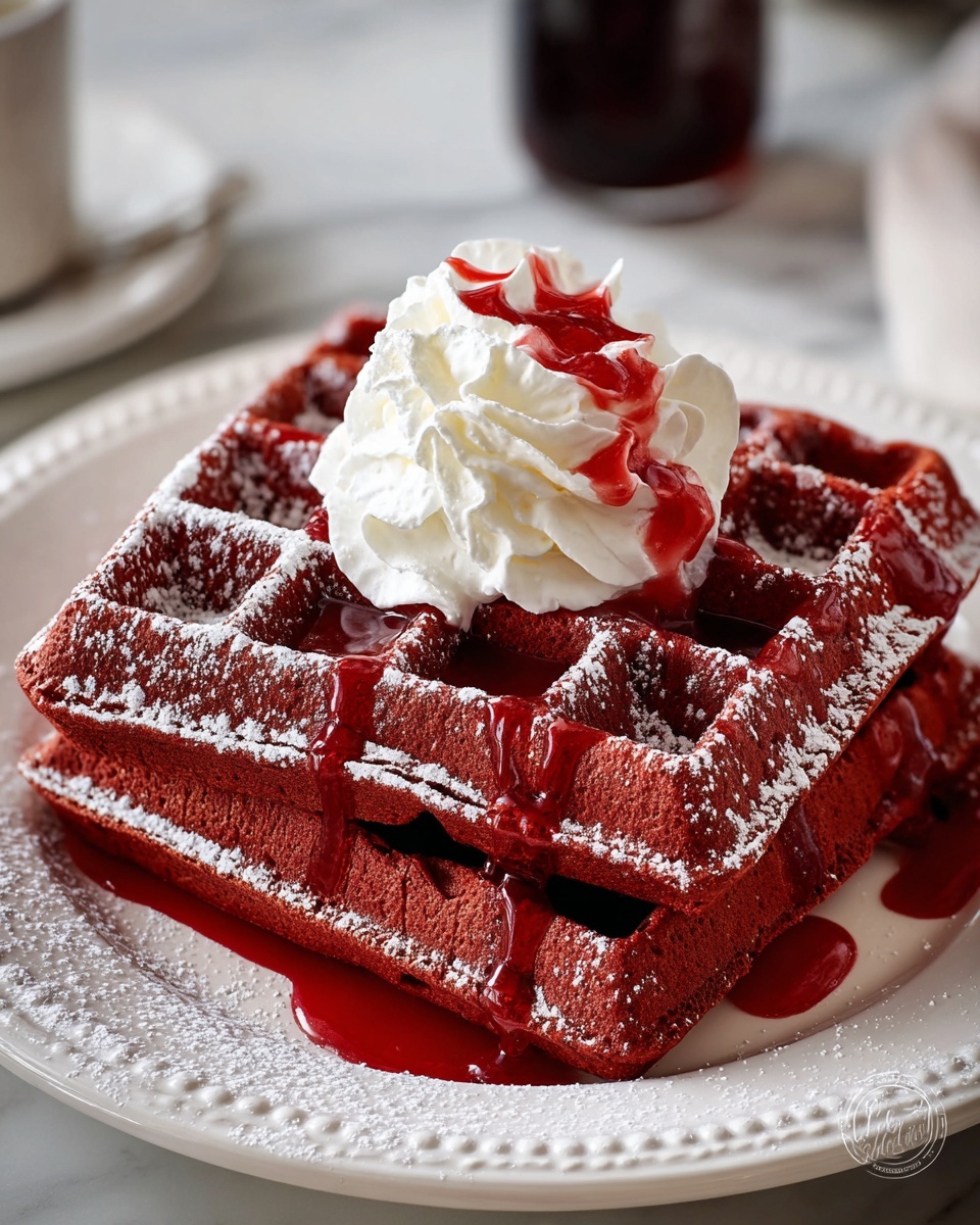 Red Velvet Waffles Recipe - Recipe Image