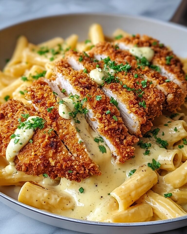 Crispy Chicken with Creamy Parmesan Pasta Recipe
