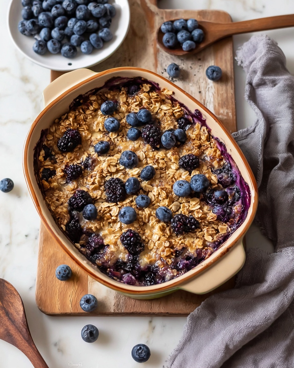 Blueberry Baked Oatmeal Recipe - Recipe Image