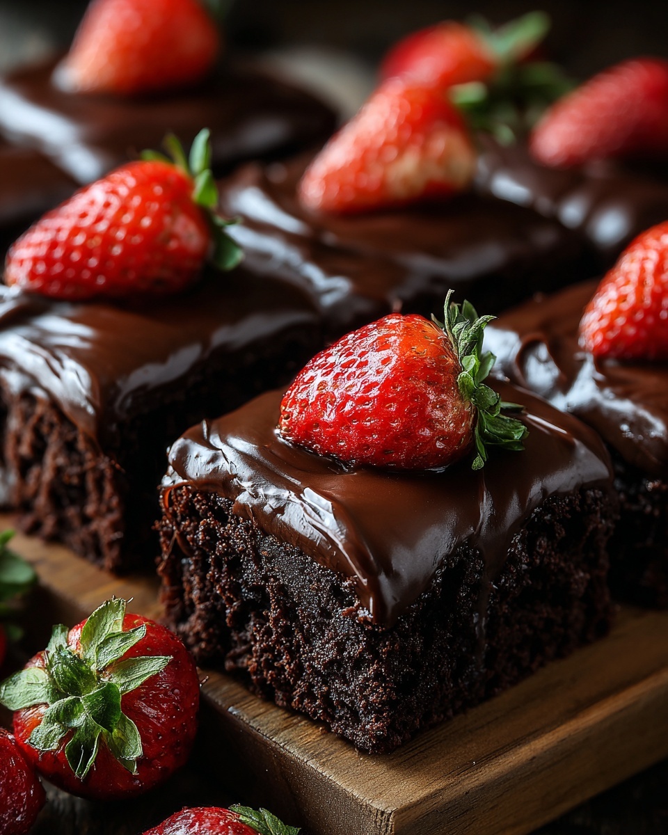 Chocolate Covered Strawberry Brownies Recipe - Recipe Image