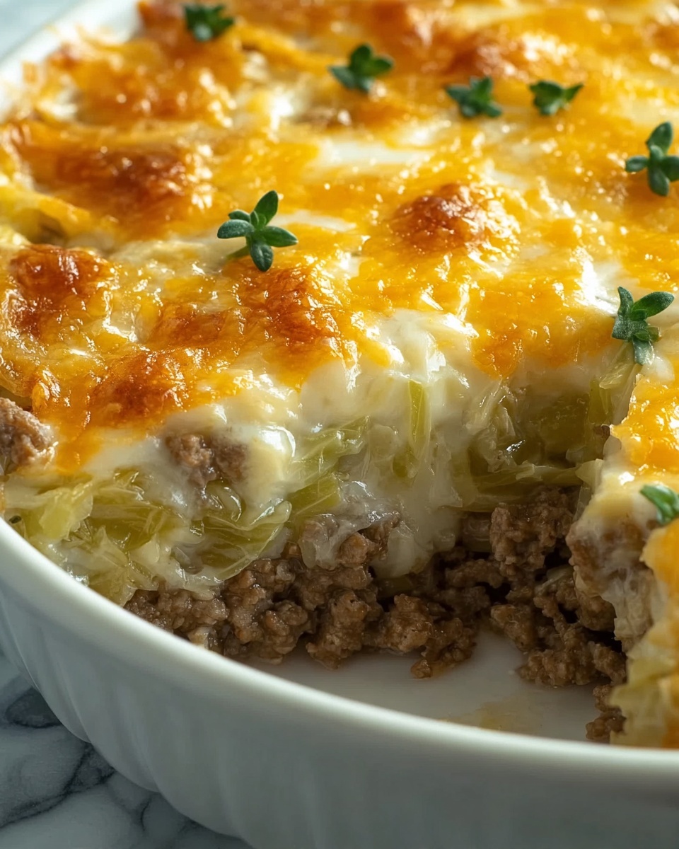Creamed Cabbage and Ground Beef Casserole Recipe - Recipe Image