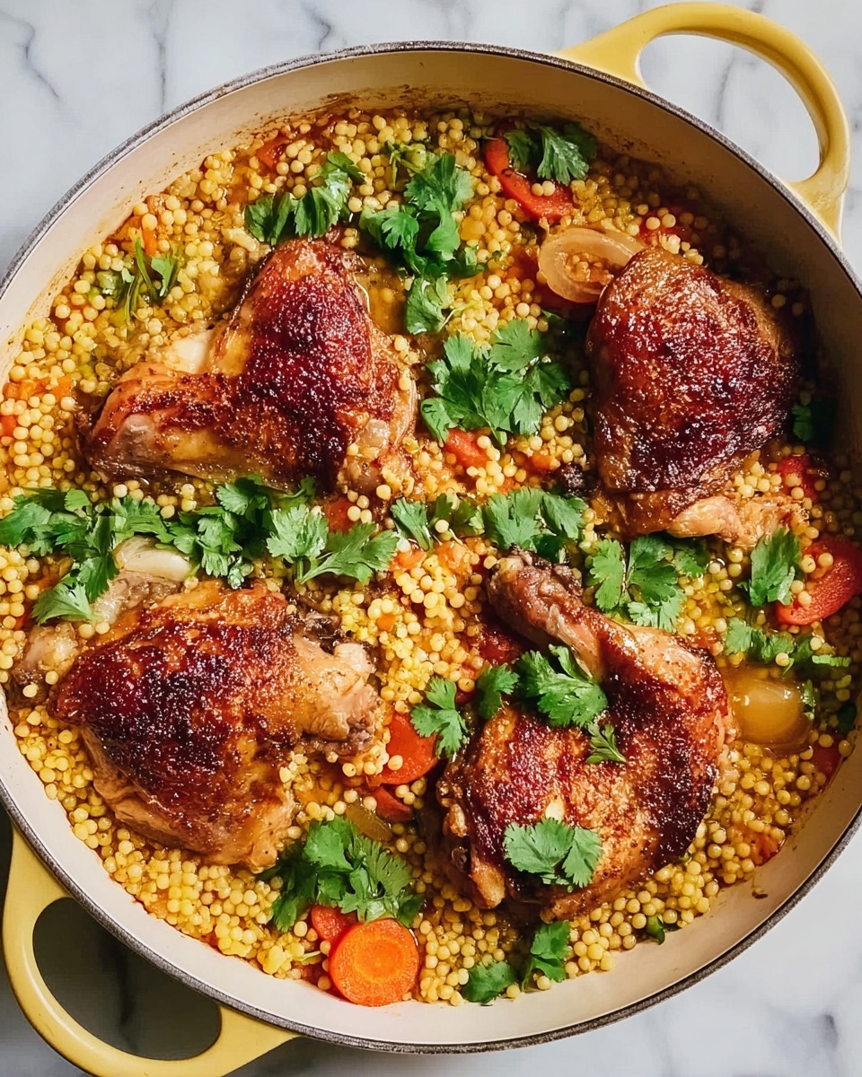 Chicken Thighs With Spiced Couscous and Carrots Recipe - Recipe Image