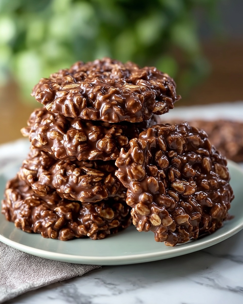 Chocolate Oatmeal No Bake Cookies Recipe - Recipe Image