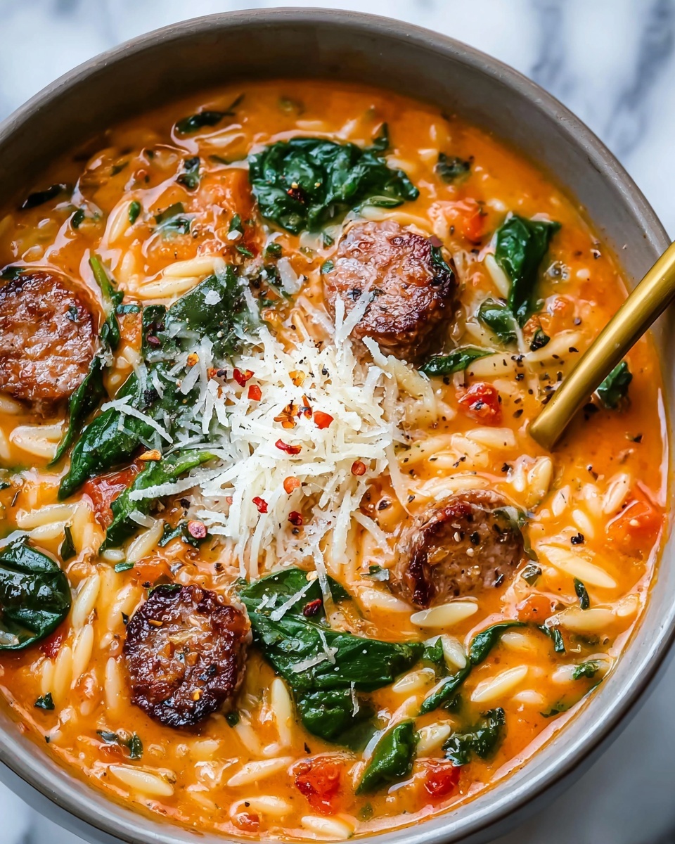 Marry Me Sausage Orzo Soup Recipe - Recipe Image