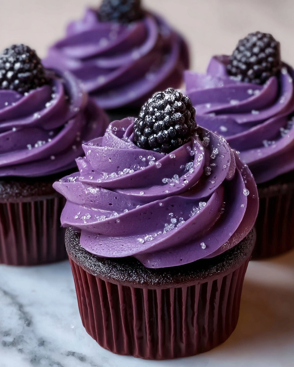 Purple Velvet Cupcakes Recipe - Recipe Image