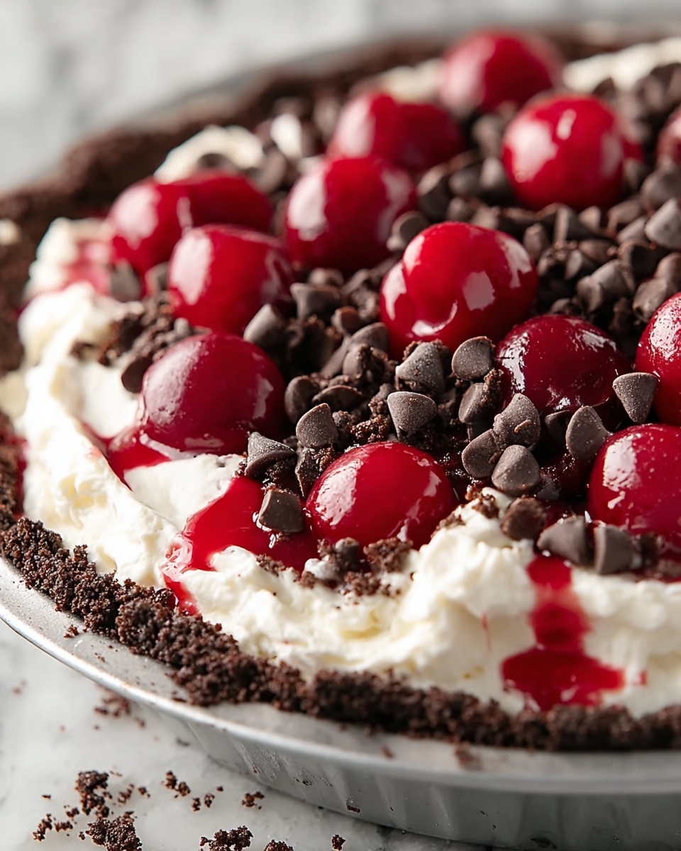 Cherry Chocolate Chip Ice Cream Pie Recipe - Recipe Image
