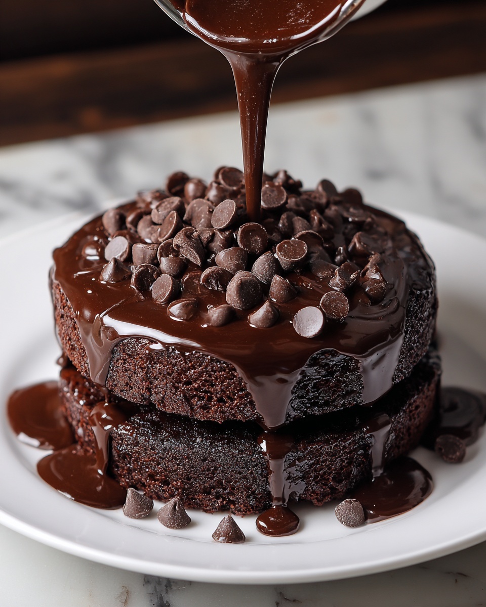 Chocolate Brownie Cake with Rich Chocolate Ganache Recipe - Recipe Image