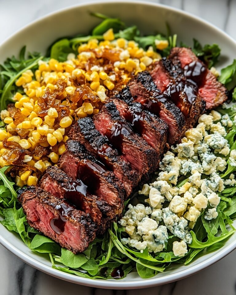 Grilled Balsamic Steak Salad with Gorgonzola and Corn Recipe
