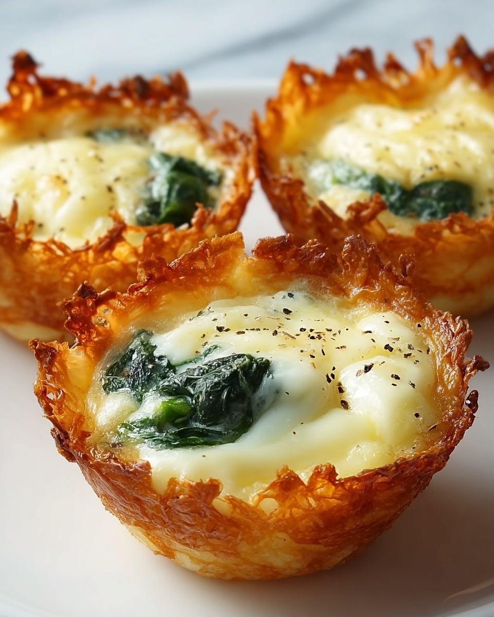 Spinach and Egg Soufflé in Potato Puff Cups Recipe - Recipe Image
