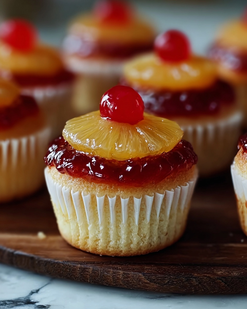 Pineapple Upside-Down Cupcakes Recipe - Recipe Image