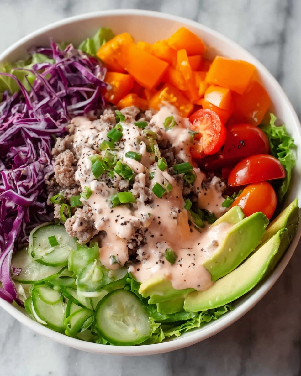 Healthy Burger in a Bowl Recipe - Recipe Image