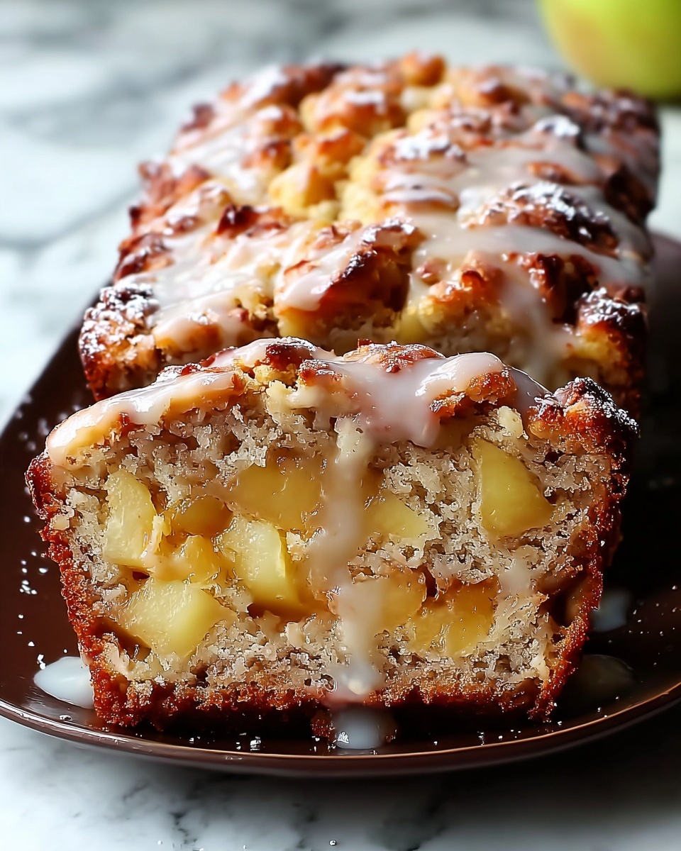 Apple Fritter Bread with Cinnamon and Glaze Recipe - Recipe Image
