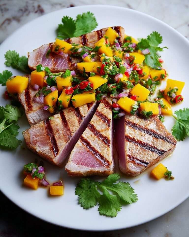 Easy Grilled Tuna Steaks with Mango Salsa Recipe