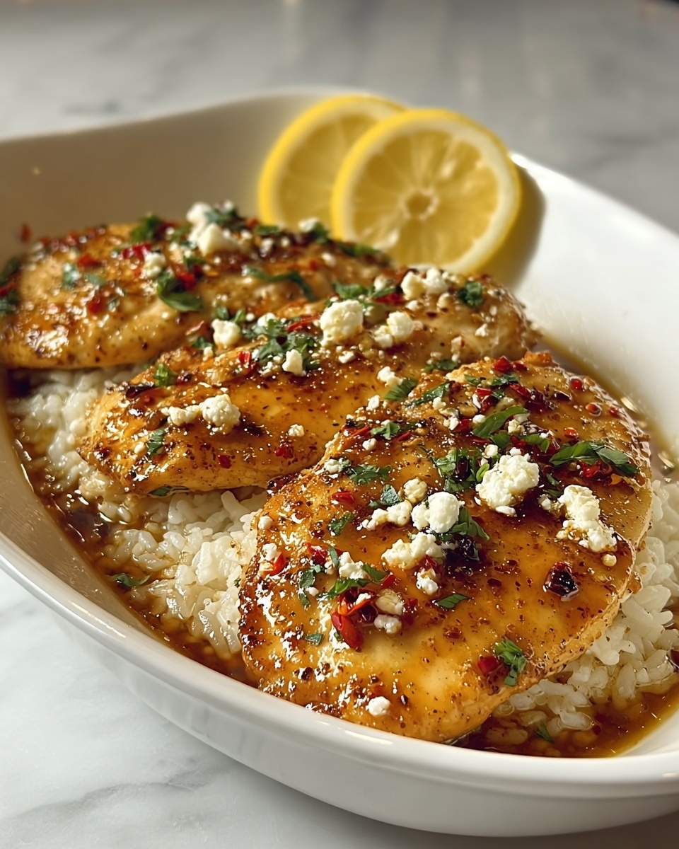 Hot Honey Feta Chicken Recipe - Recipe Image