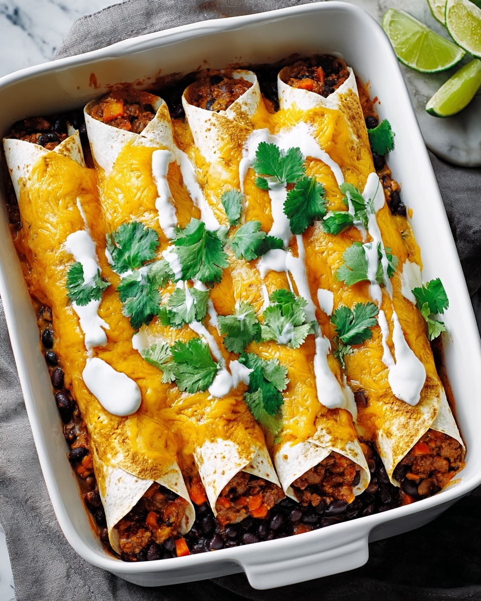 Veggie and Black Bean Enchiladas Recipe - Recipe Image
