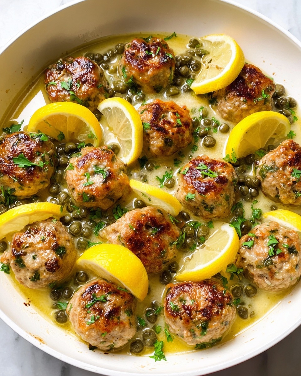 Chicken Piccata Meatballs Recipe - Recipe Image